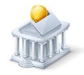 Bank building Ã¢â¬â moneybox Royalty Free Stock Photo